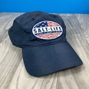Salt Life Baseball Cap Youth Black‎ Flat Bill Adjustable Strap